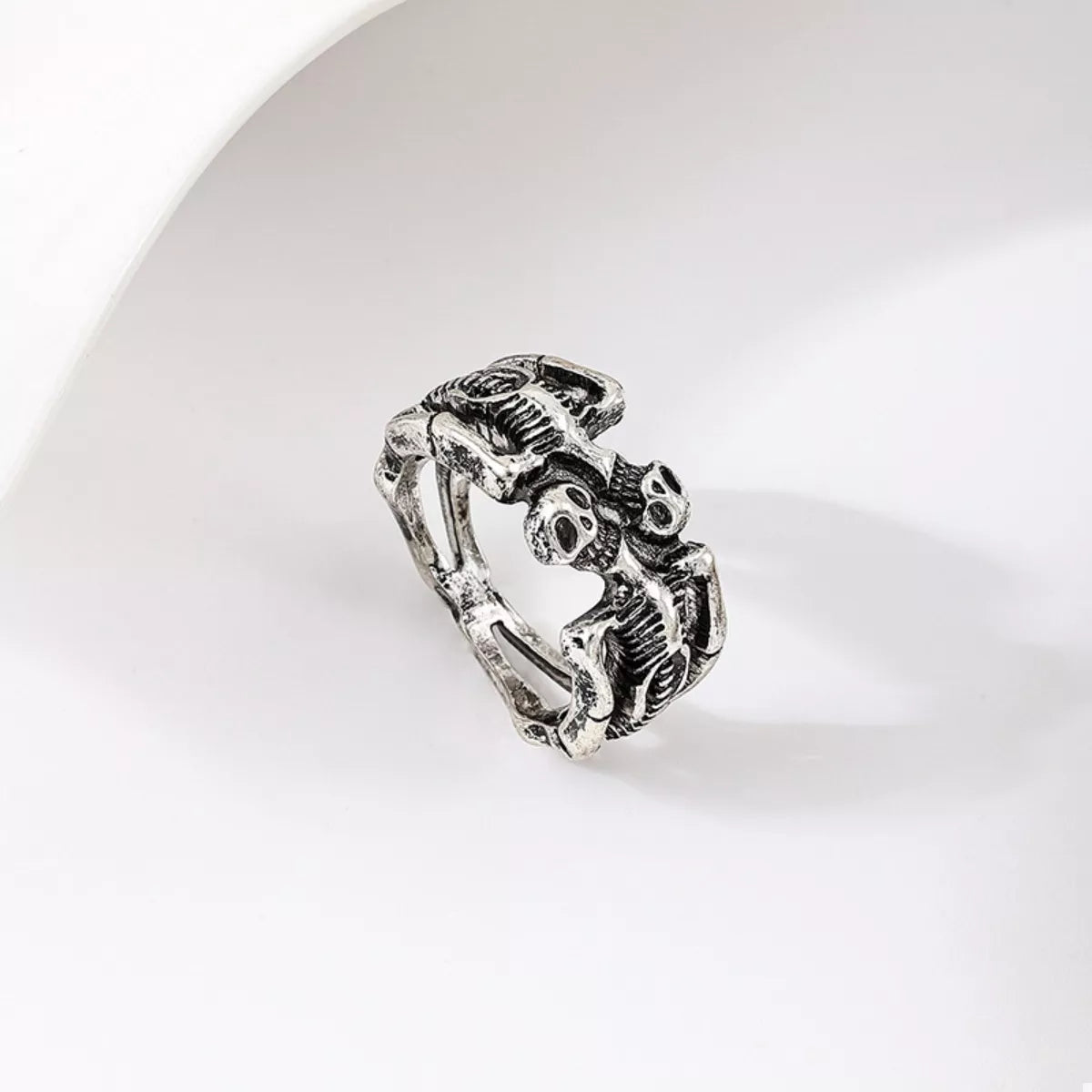 Halloween Skull Alloy Ring - alternate ring view