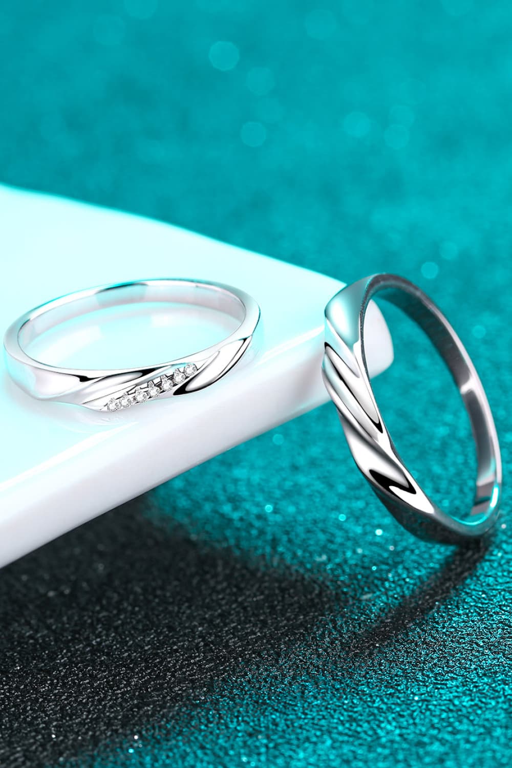 Minimalist Sterling Silver Rhodium-Plated Ring in Men - women's ring