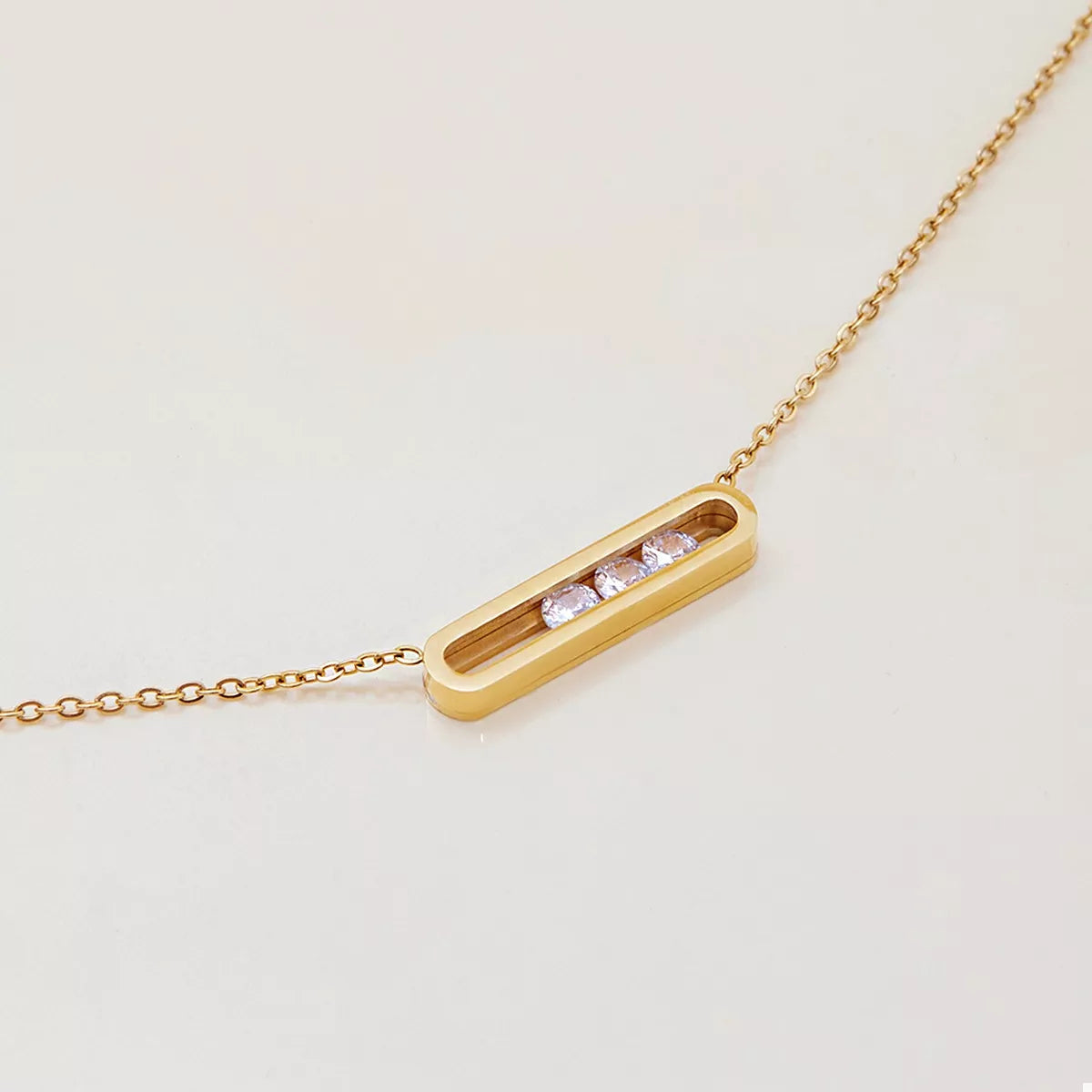 18K Gold-Plated Pendant Necklace - alternate necklace view