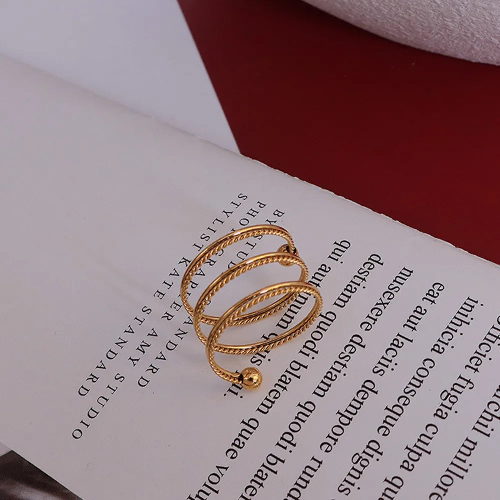 Titanium Steel Wrap Ring - alternate ring view