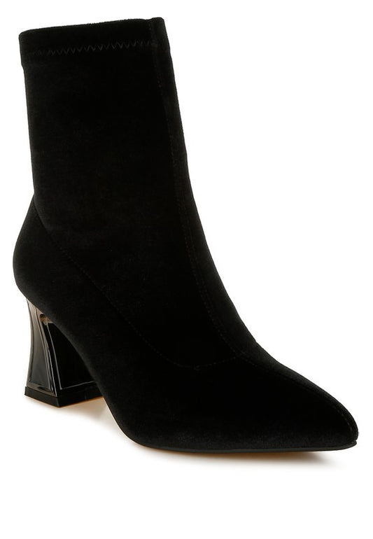 Flared Block Heel Boots