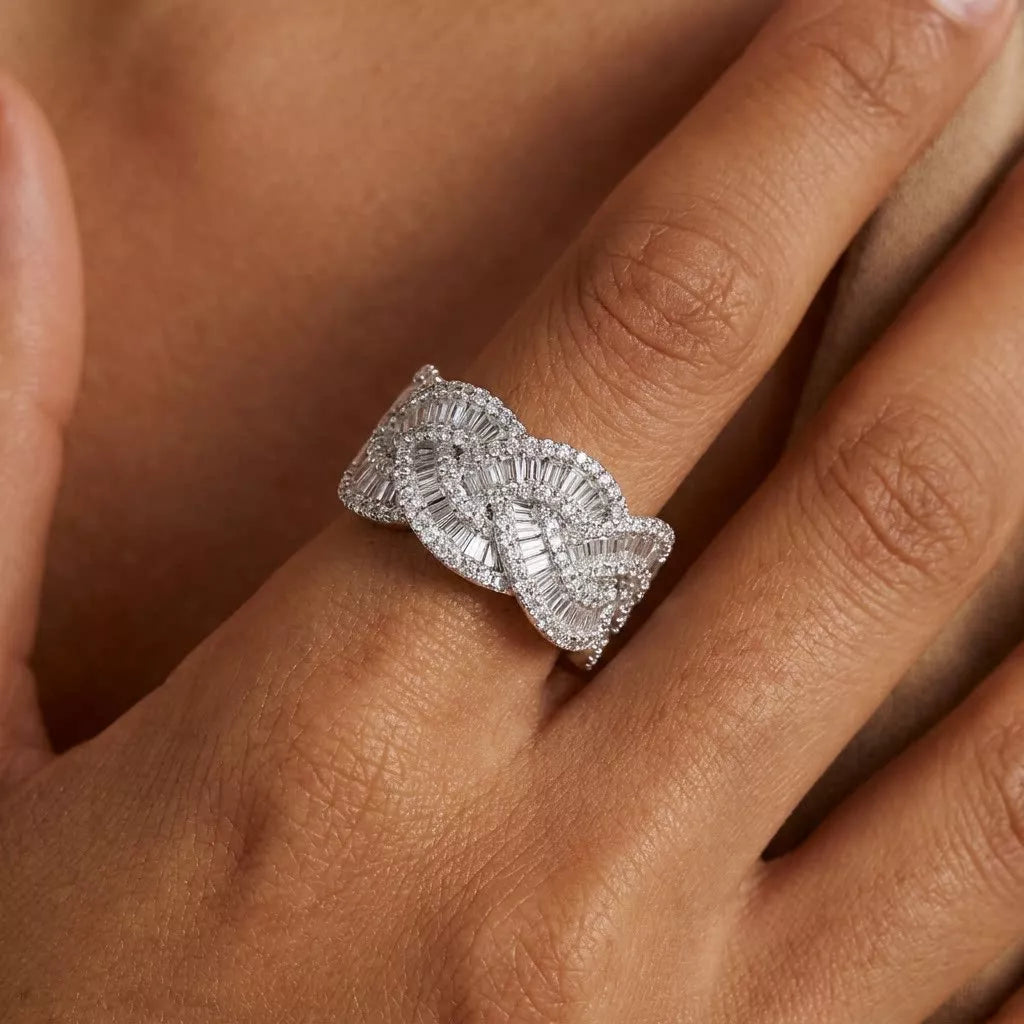 Alloy Zircon Geometric Ring in Style A - women's ring