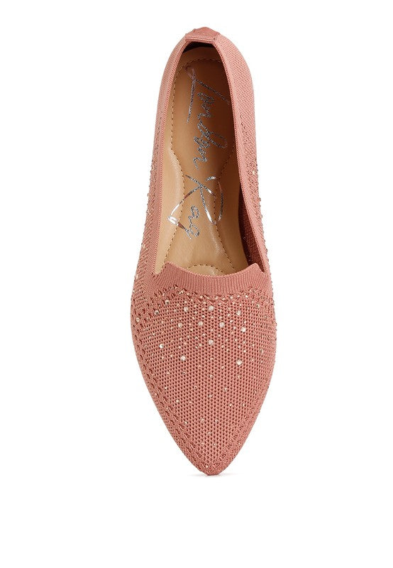 Canvas Rhinestone Loafers