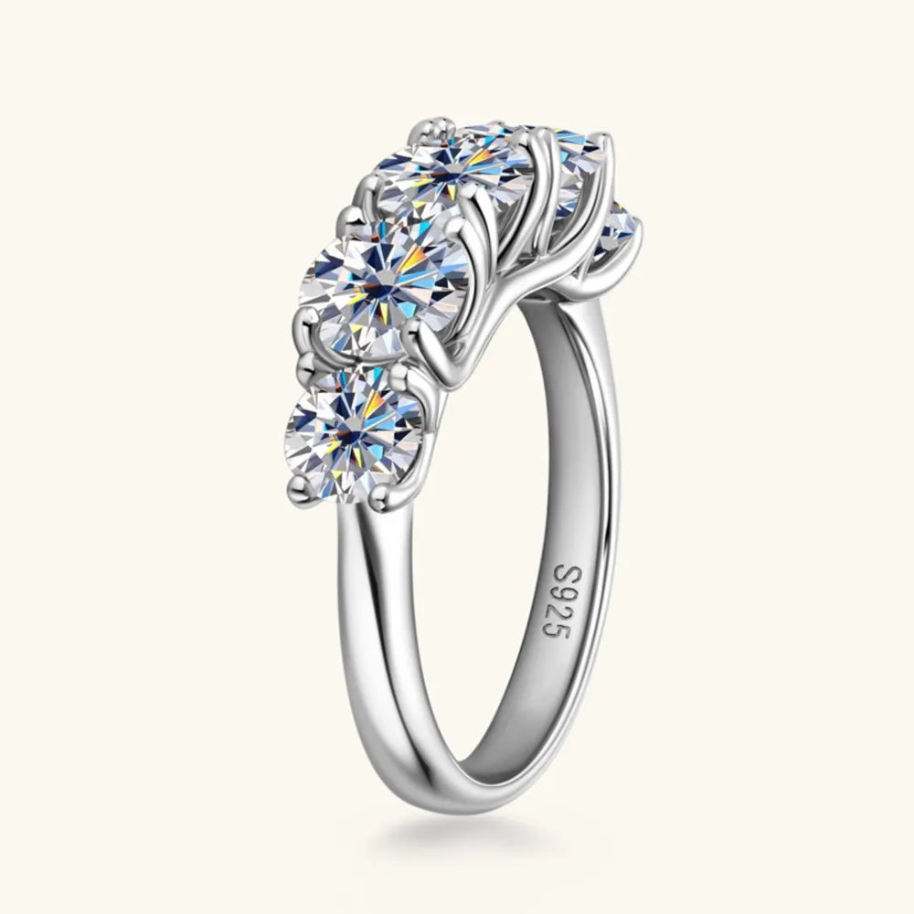 3.6 Carat Moissanite Sterling Silver Ring in Silver - women's ring