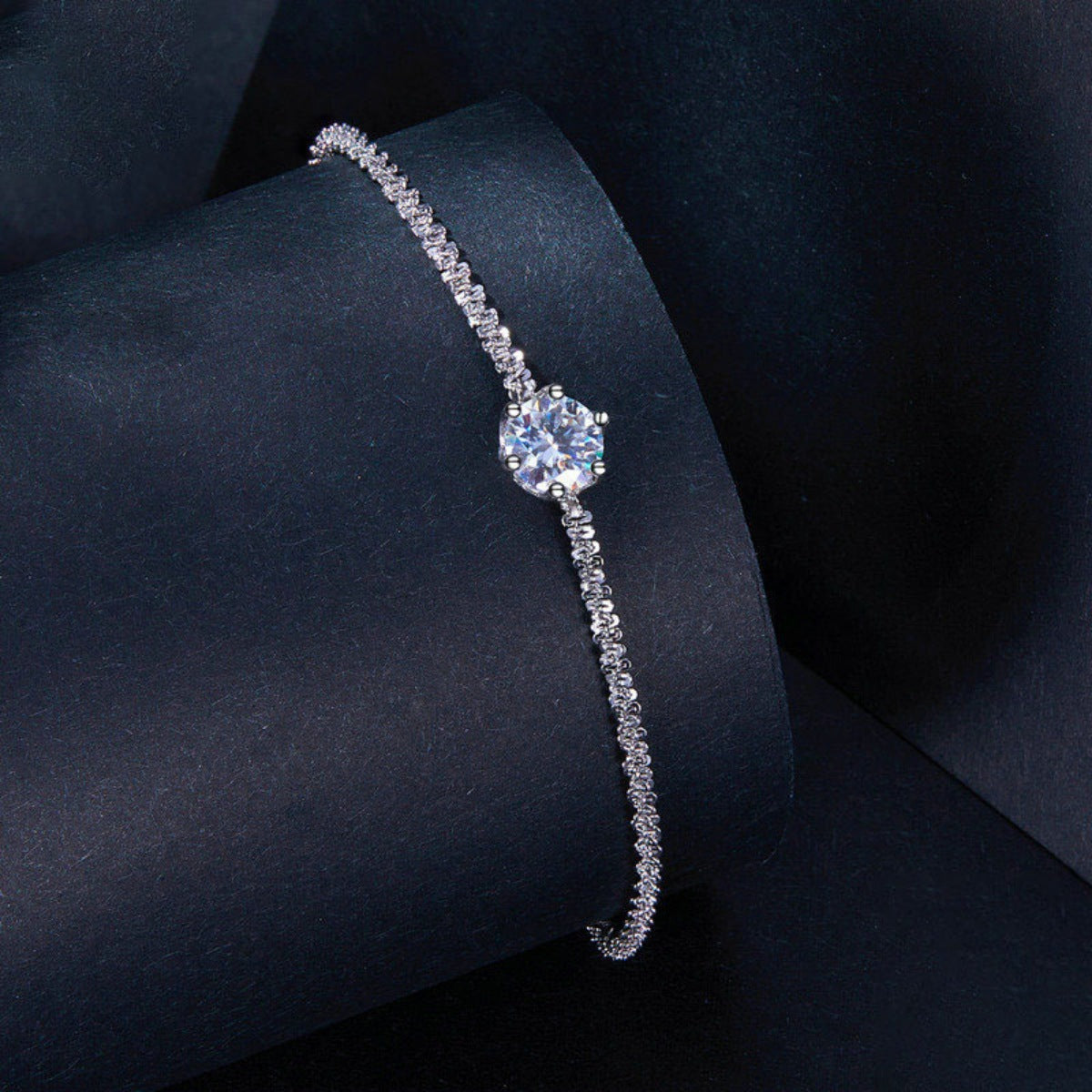 Sterling Silver Zircon Bracelet - alternate jewelry view
