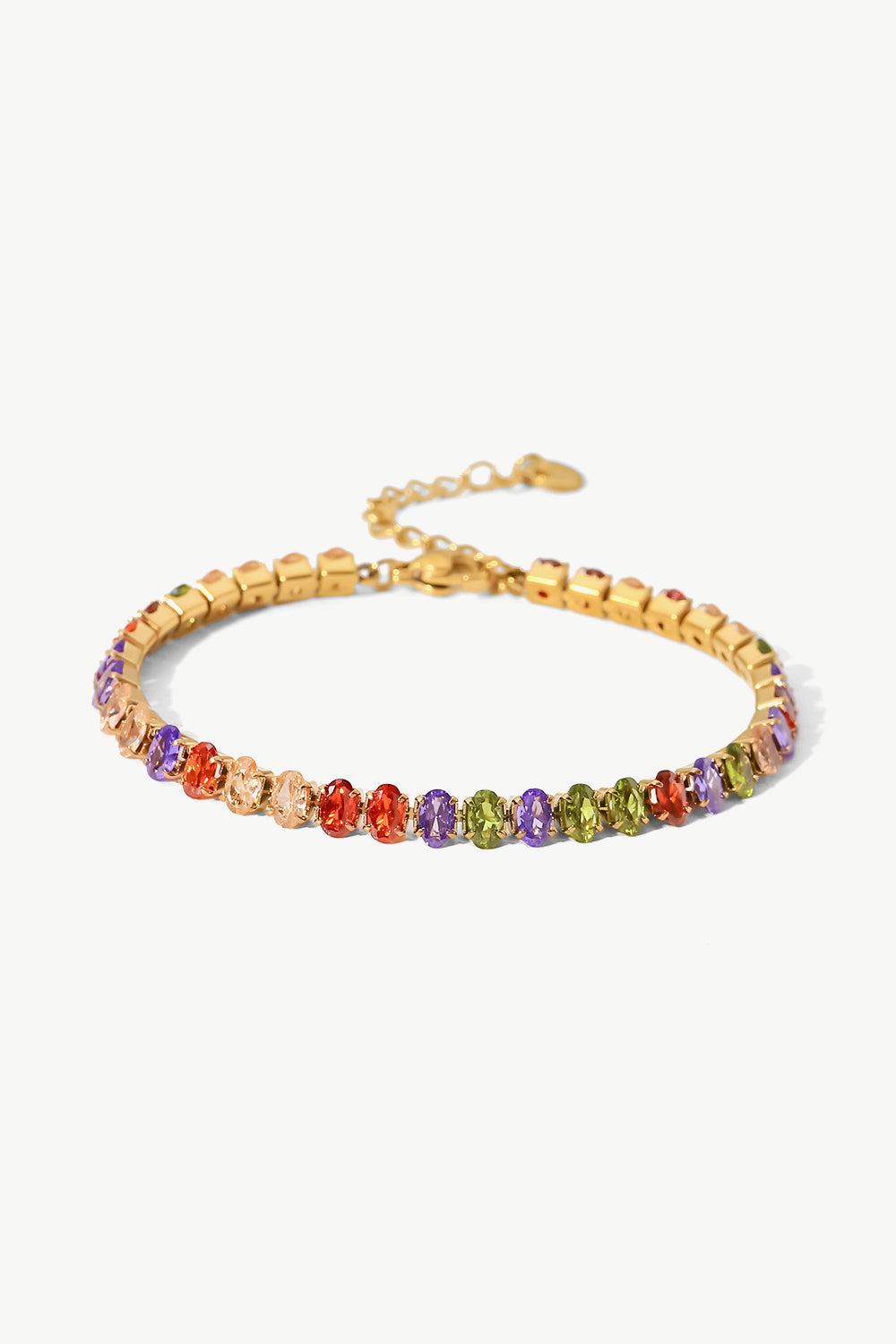 18K Gold-Plated Multicolored Zircon Bracelet - alternate jewelry view