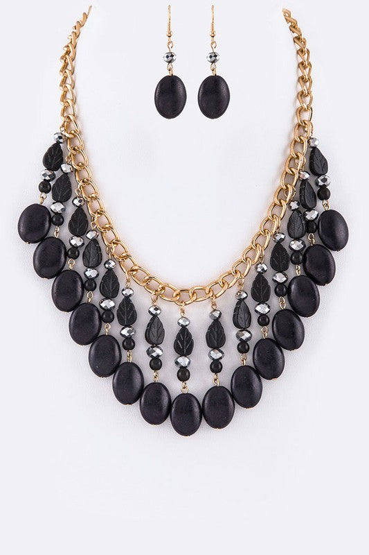 Carved Necklace Set
