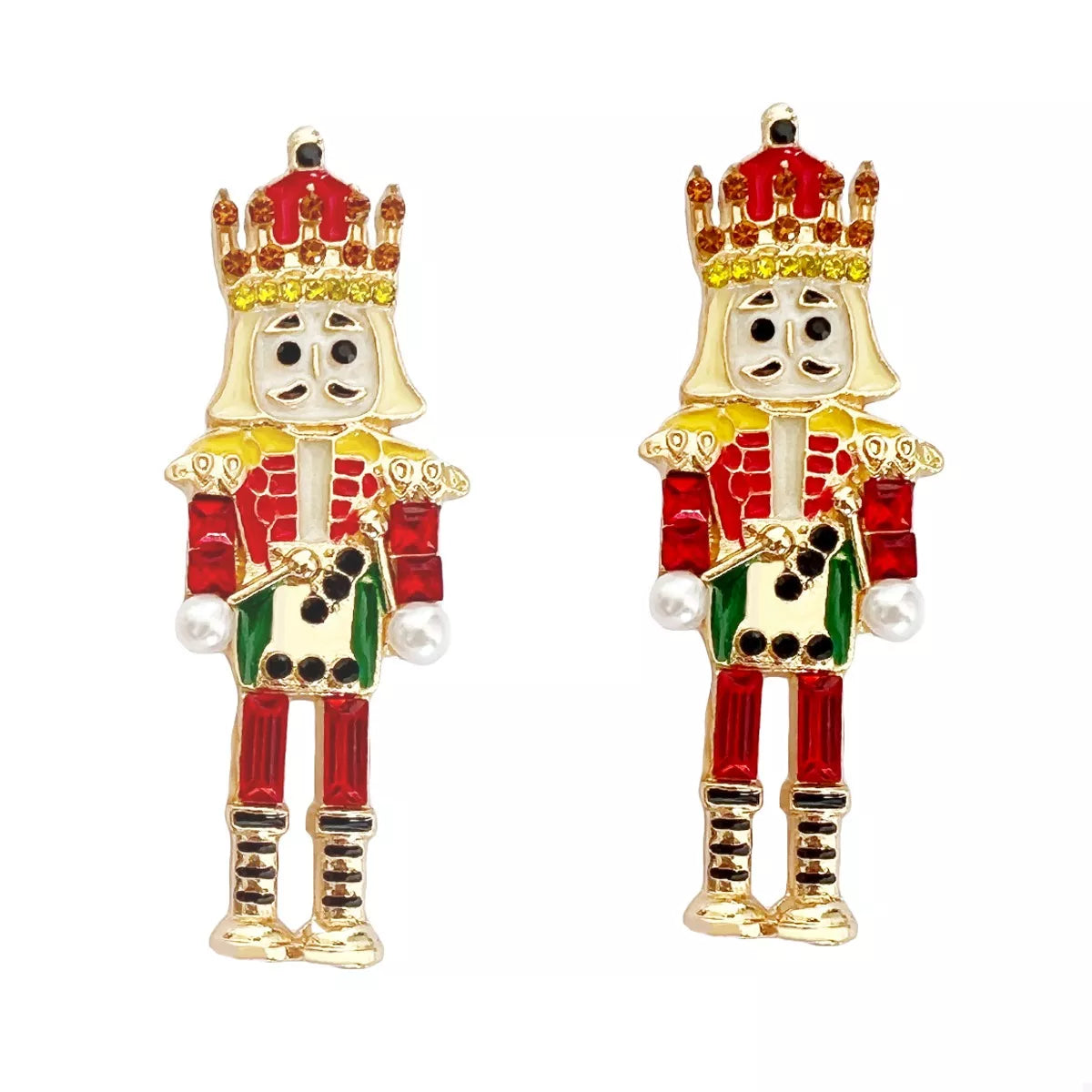 Christmas Nutcracker Earrings - alternate earring view