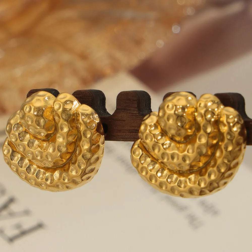 Titanium Steel Geometric Shape Earrings - alternate earring view
