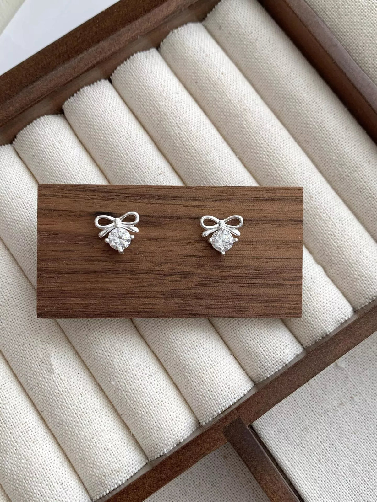 Bowknot Stud Earrings - alternate earring view