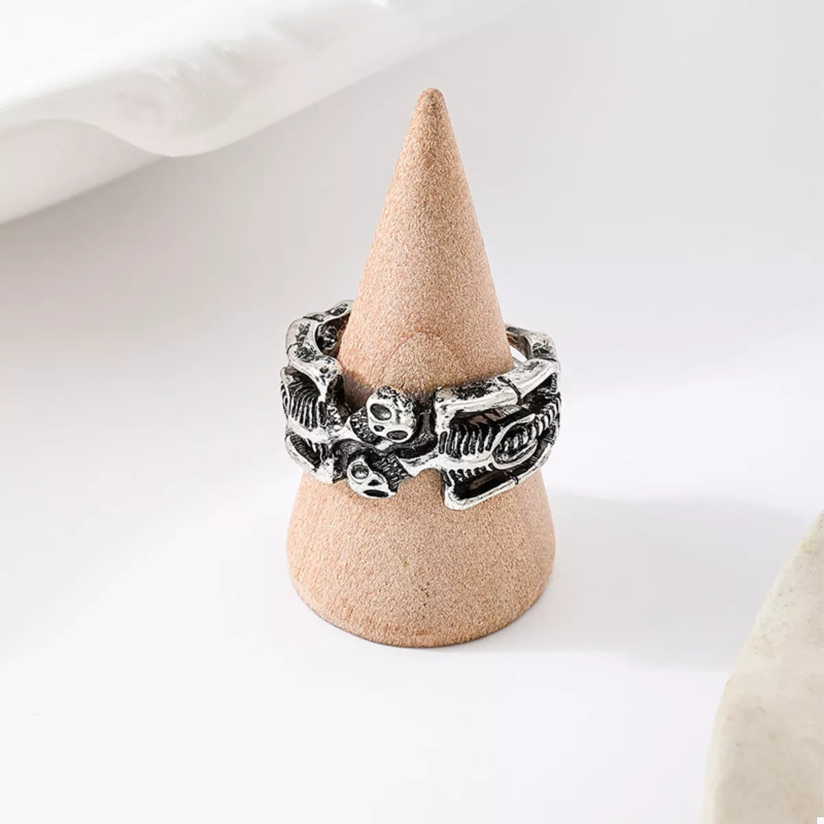 Halloween Skull Alloy Ring - alternate ring view