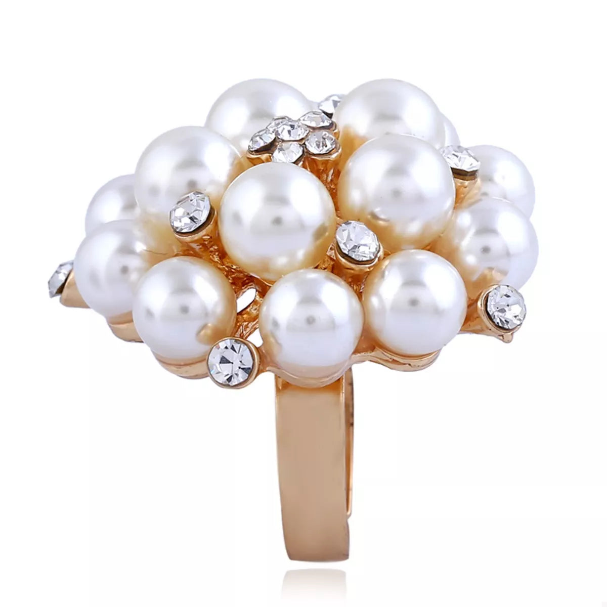 Pearl Cluster Ring - alternate ring view
