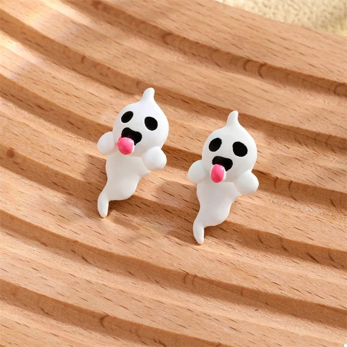 Halloween Ghost and Pumpkin Dangle Earrings in Alloy Ghost - women's dangle earrings
