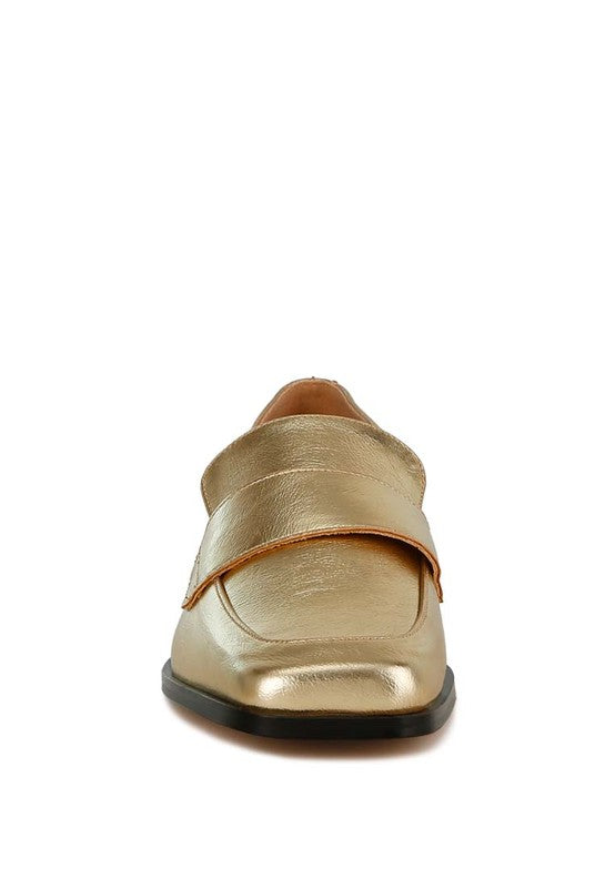 Metallic Penny Loafers