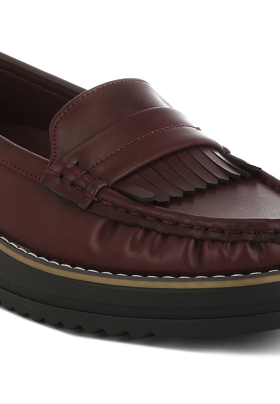 Fringed Nubuck Loafers