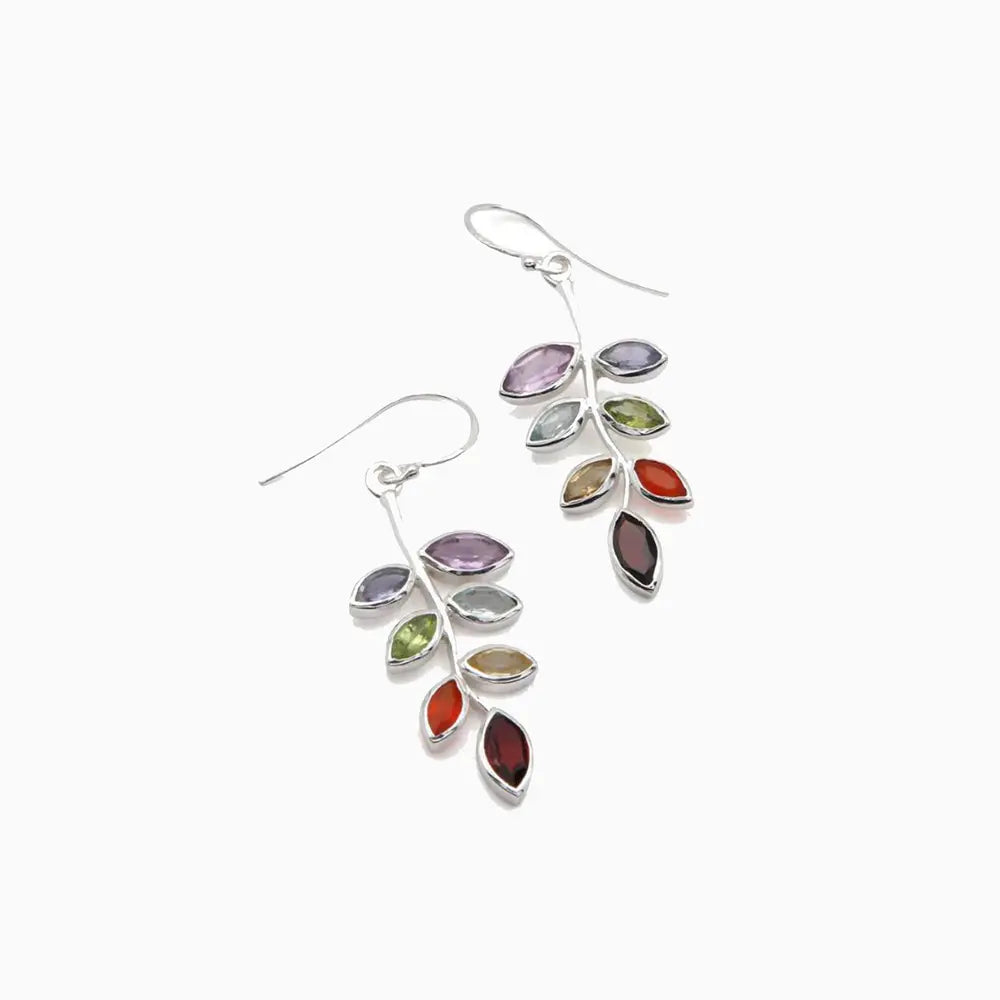 Leaf Shape Alloy Earrings in Multicolor - women's earrings