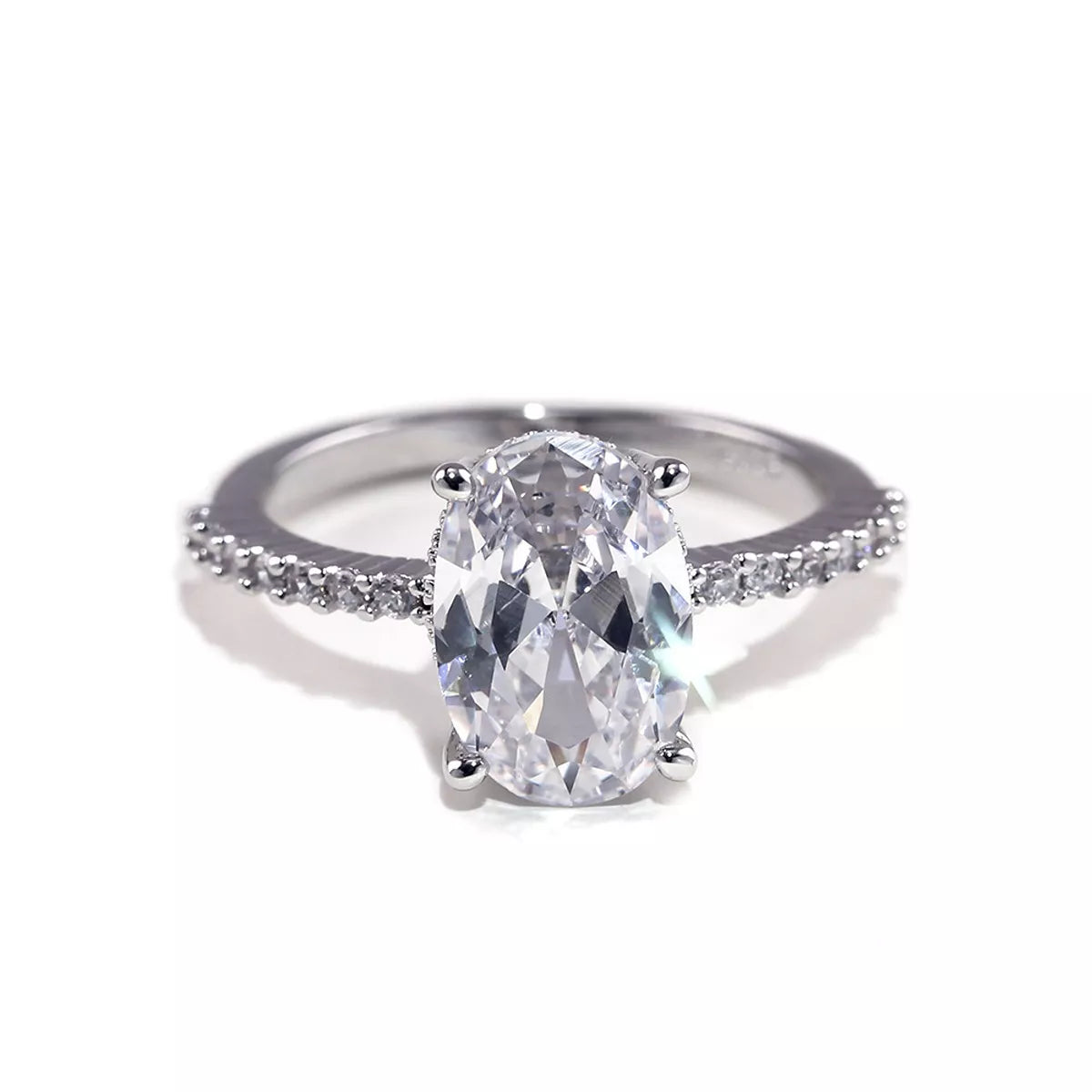 Oval Cut Zircon Ring - alternate ring view