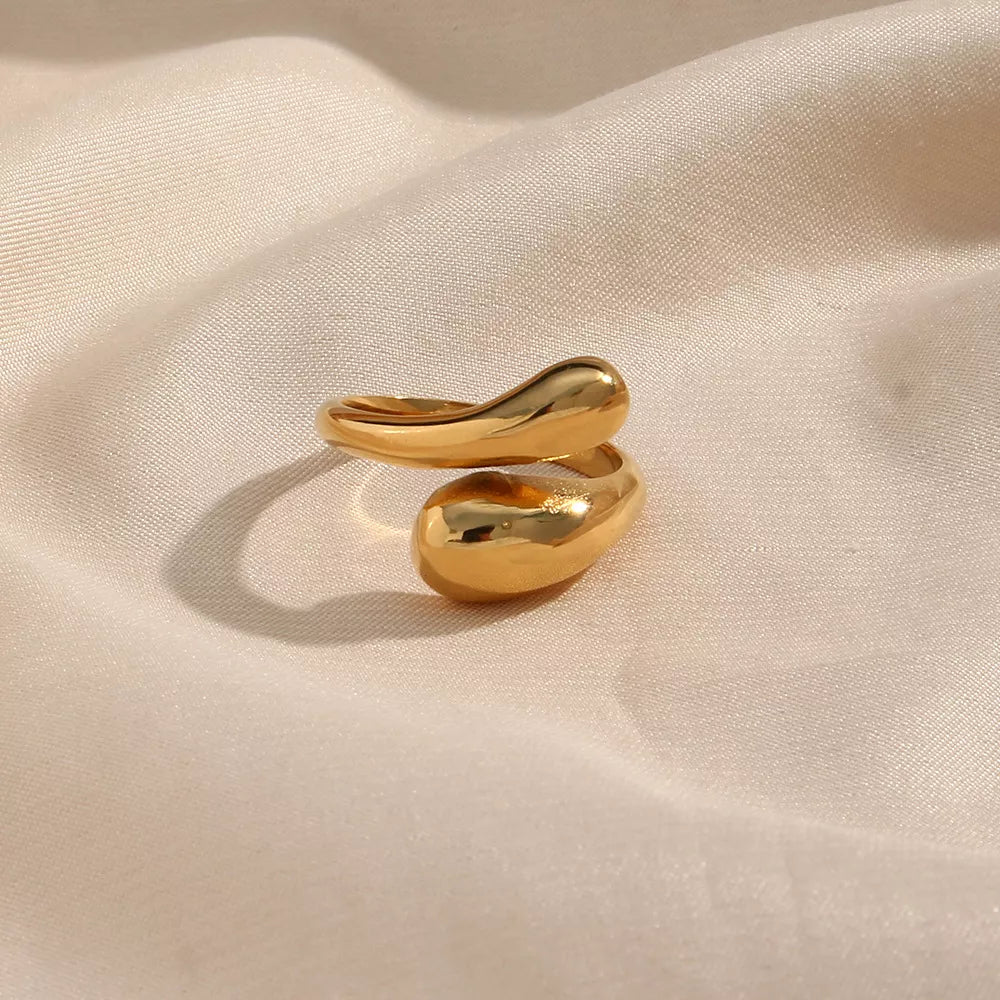 18K Gold-Plated Bypass Ring - alternate ring view
