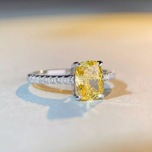 Sterling Silver Geometric Ring in Yellow - women's ring