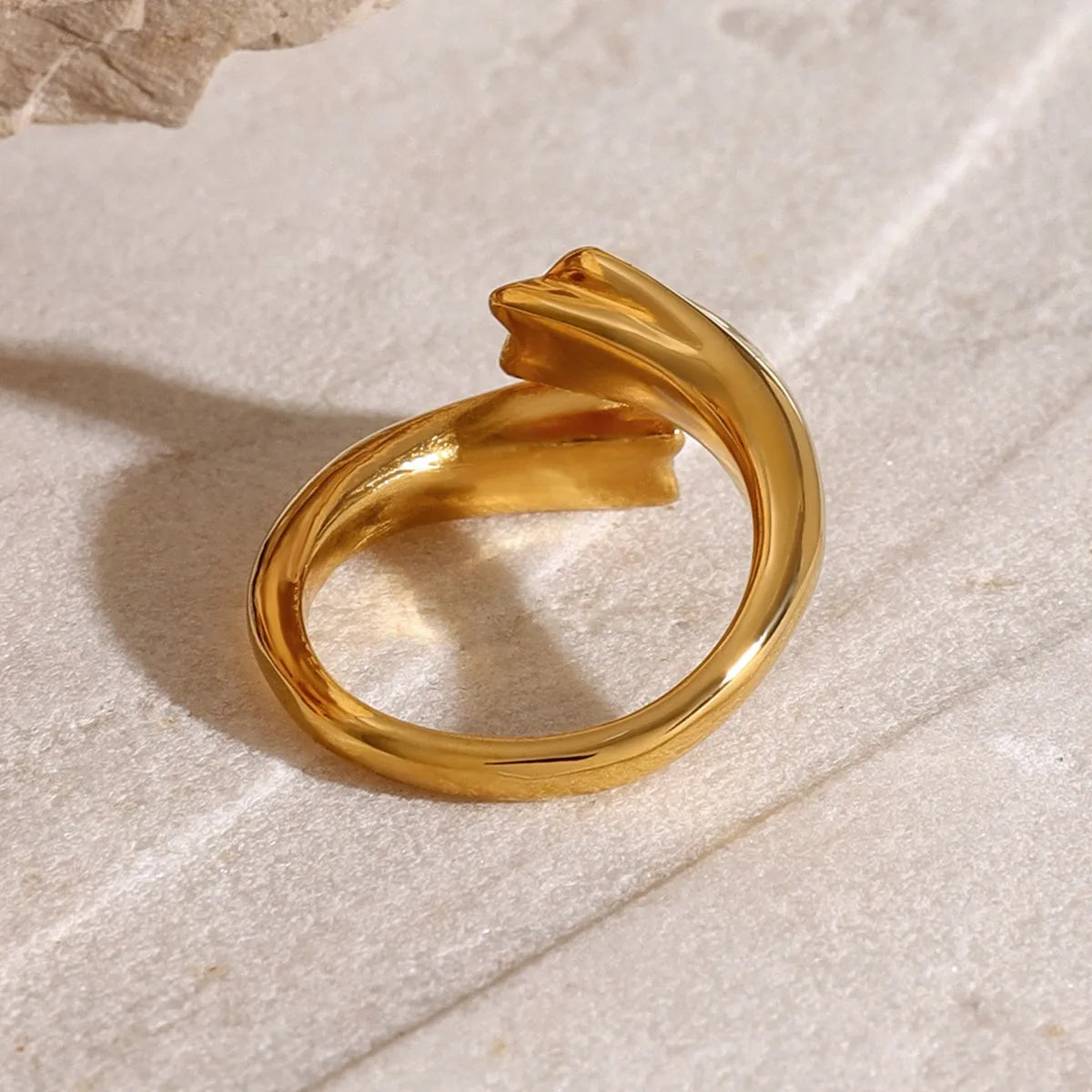 Star Crystal Gold Adjustable Ring - alternate ring view