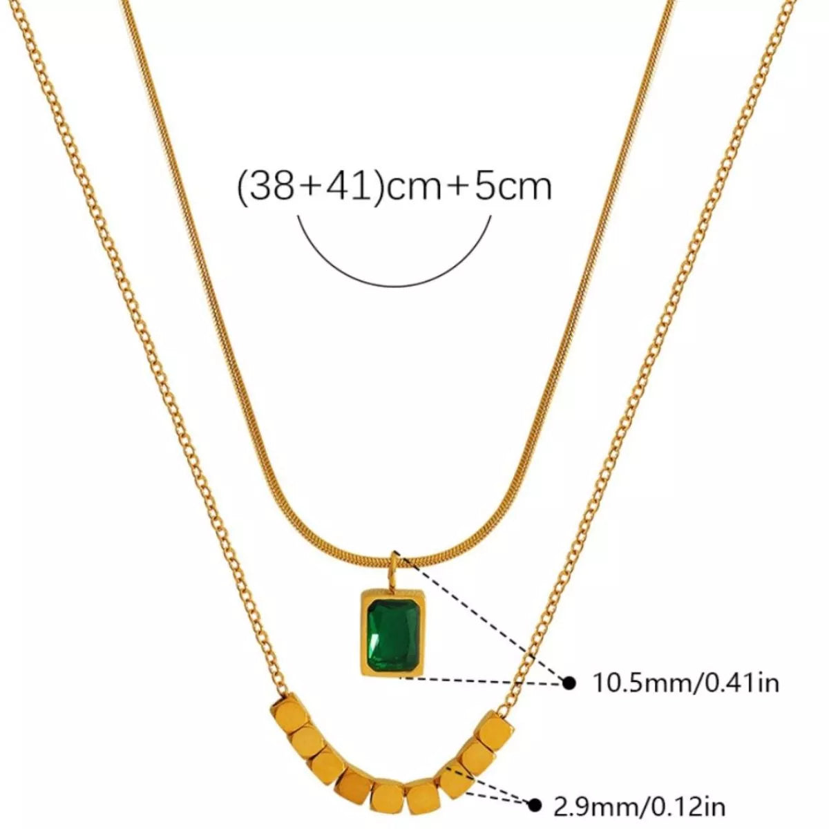 18K Gold-Plated Pendant Necklace - alternate necklace view