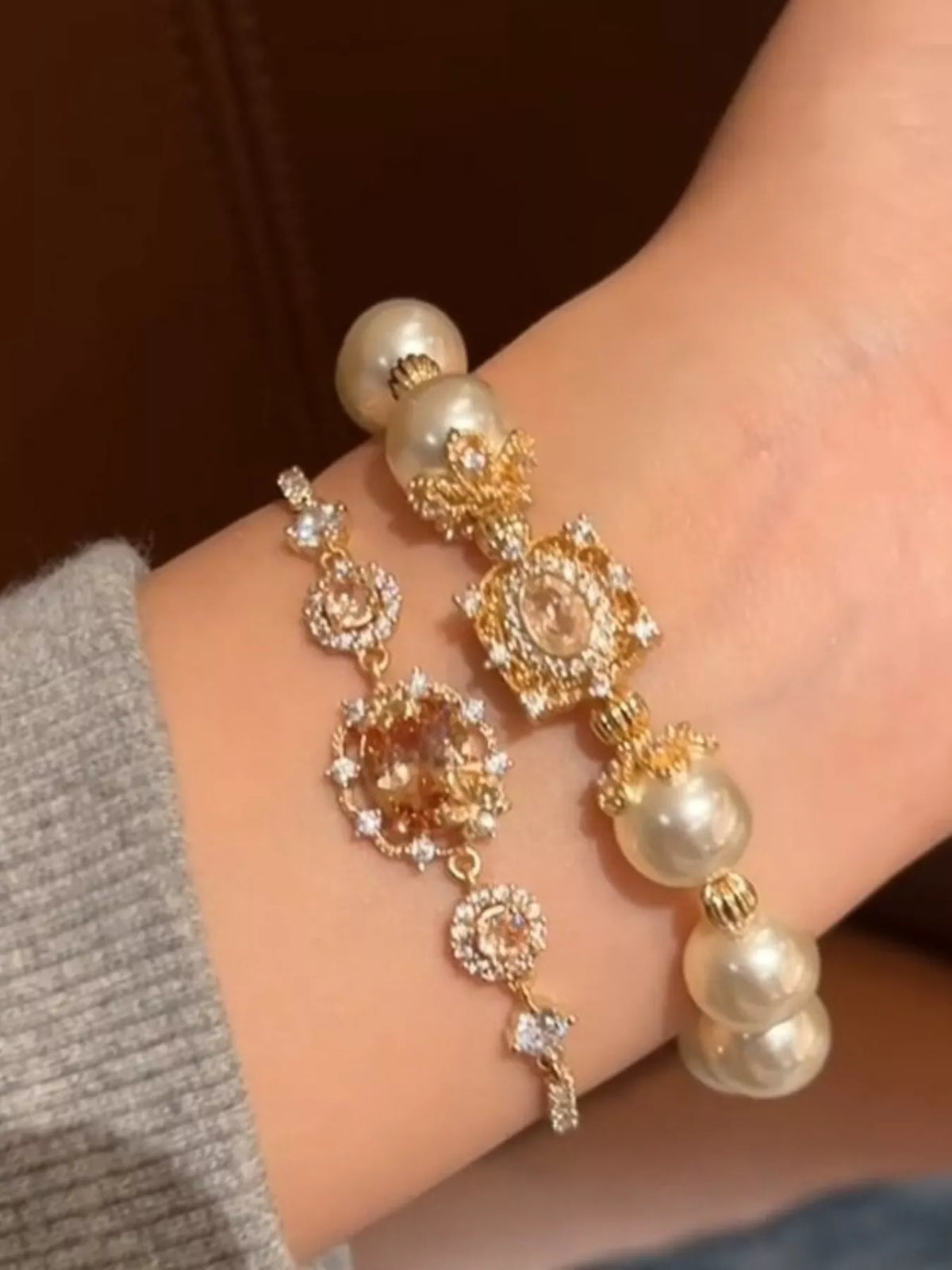 18K Gold-Plated Pearl Bracelet - alternate jewelry view