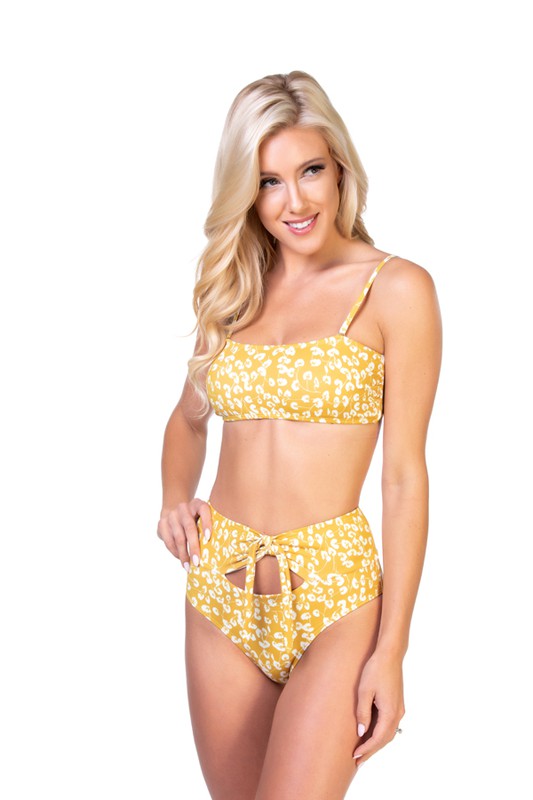 Floral Print Bandeau Bikini Set