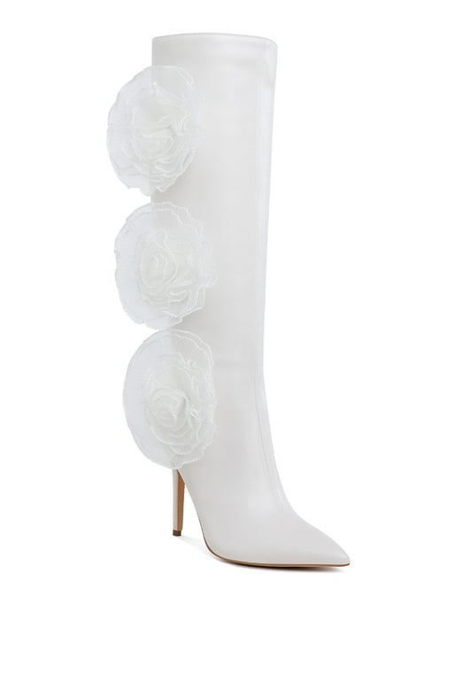 Big Rose Long Boots