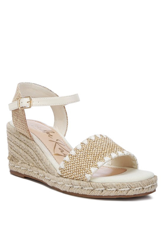 Raffia Wedge Espadrilles Sandals