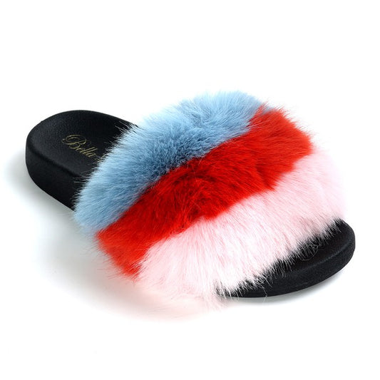 Fuzzy Faux Fur Sandals