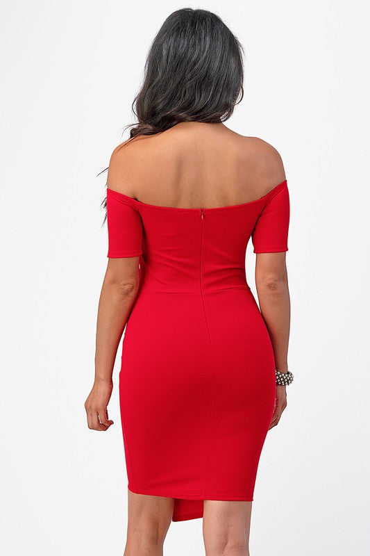 Front Twist Bodycon Dress