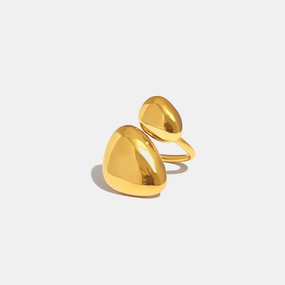 18K Gold-Plated Irregular Bypass Ring in Gold - women's ring