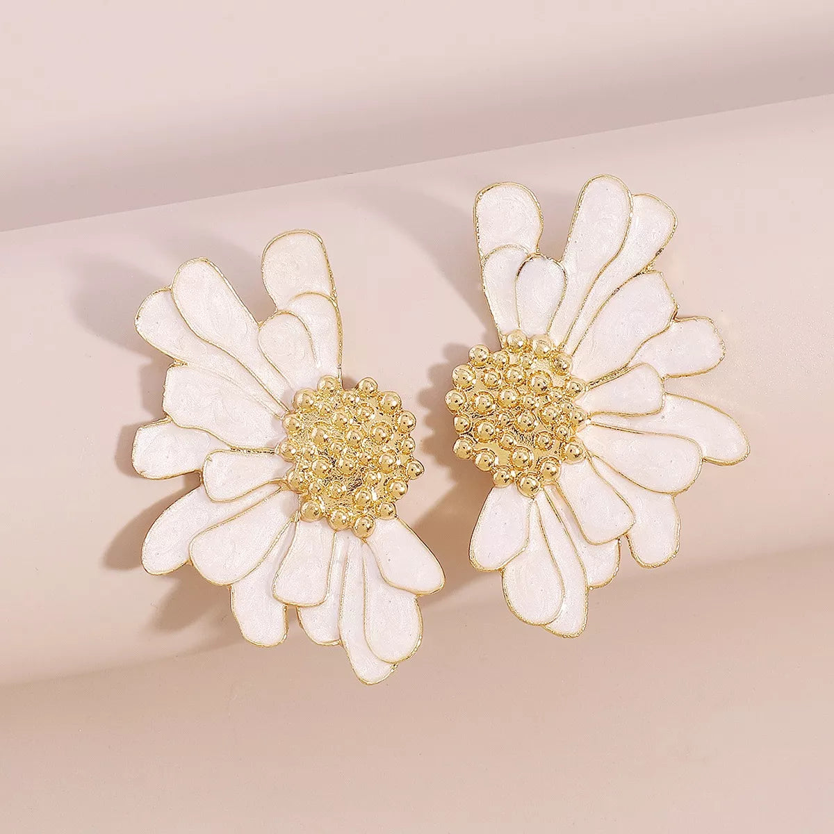 Flower Stud Earrings - alternate earring view