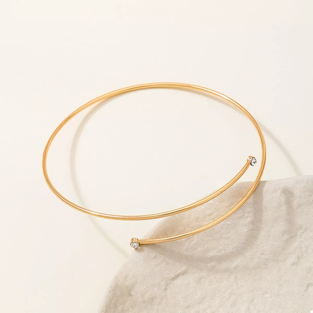 Delicate Gold Wire Upper Arm Bracelet - alternate jewelry view