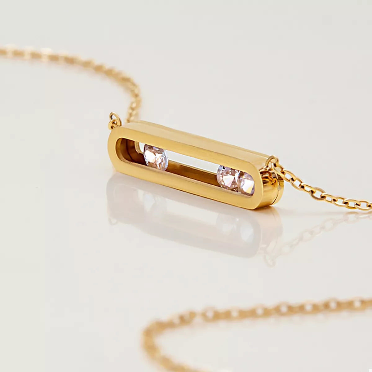 18K Gold-Plated Pendant Necklace - alternate necklace view