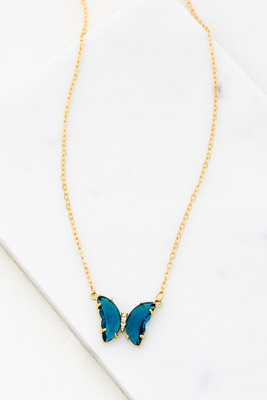 Gem Butterfly Necklace