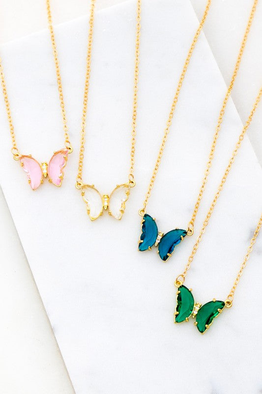 Gem Butterfly Necklace