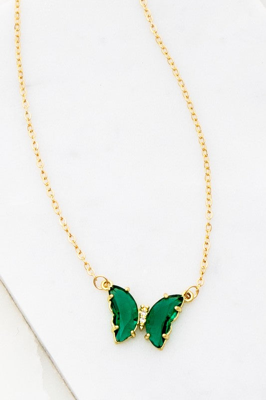 Gem Butterfly Necklace