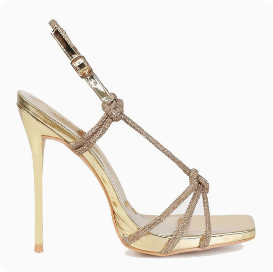 Ladies Heels Spring Street Date Rhinestone Cocktail Pointed Stiletto Heel Women Ultra High Heel Sandals