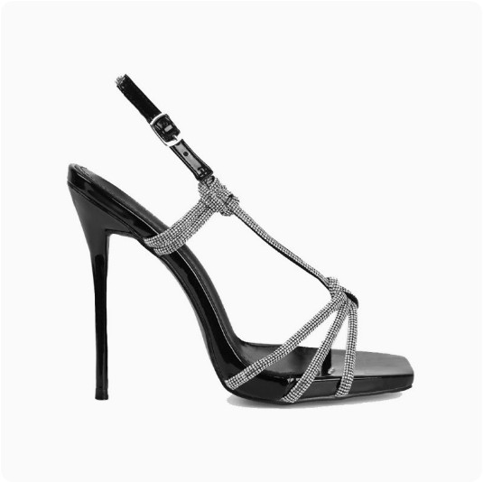 Ladies Heels Spring Street Date Rhinestone Cocktail Pointed Stiletto Heel Women Ultra High Heel Sandals