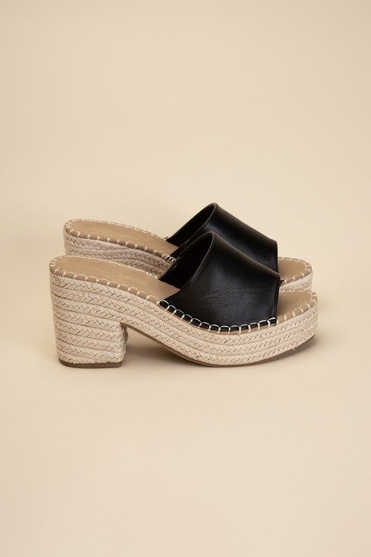 Slide Espadrille Platform Sandals