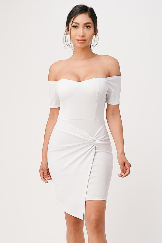 Front Twist Bodycon Dress