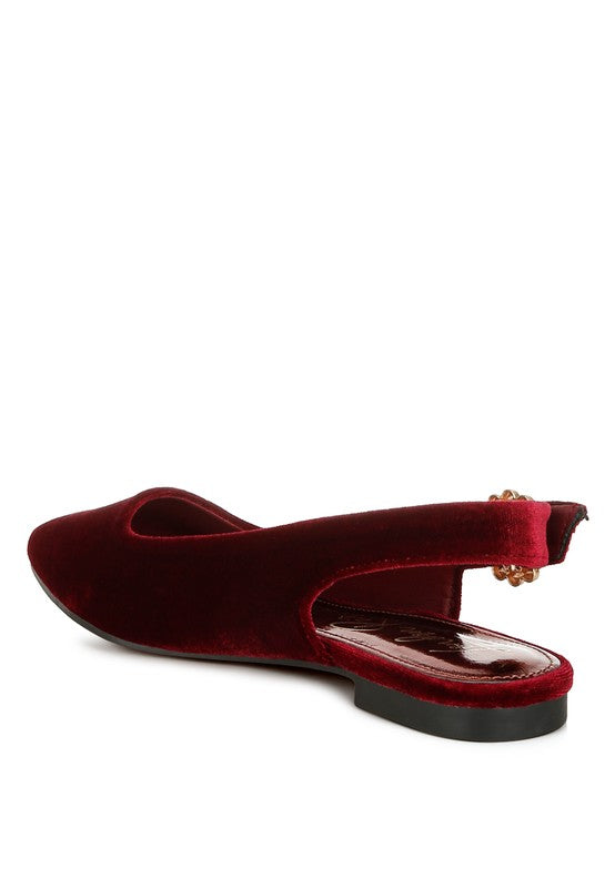 Velvet Slingback Flats