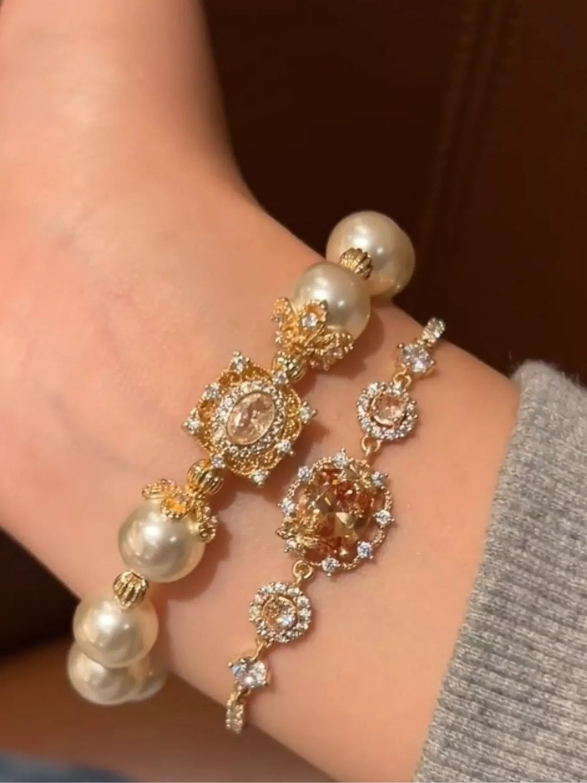18K Gold-Plated Pearl Bracelet - alternate jewelry view