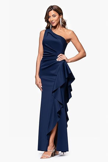 One Shoulder Ruffled Dress