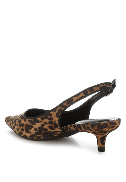 Pattern Kitten Heel Sandals