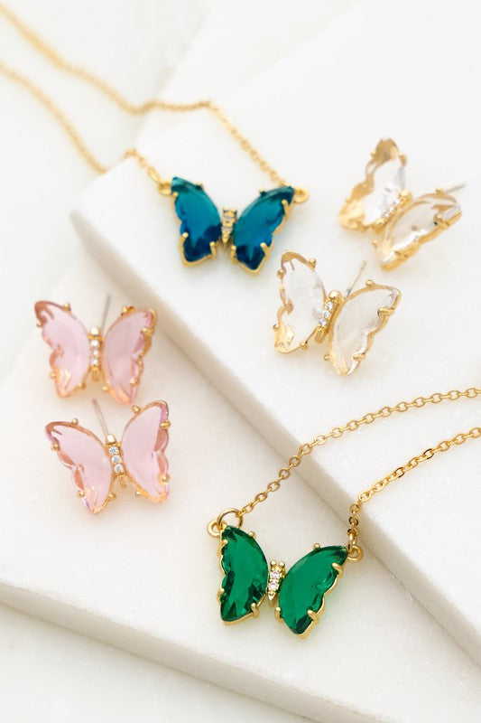 Gem Butterfly Necklace