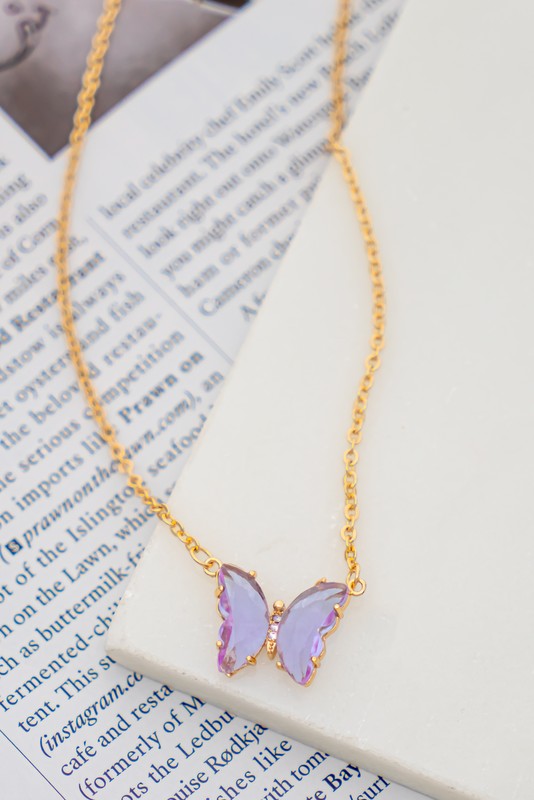 Gem Butterfly Necklace