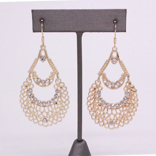 Double Teardrop Drop Earrings