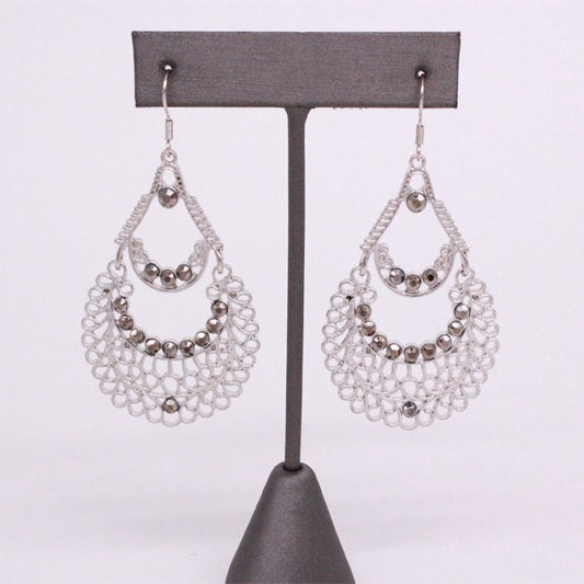 Double Teardrop Drop Earrings